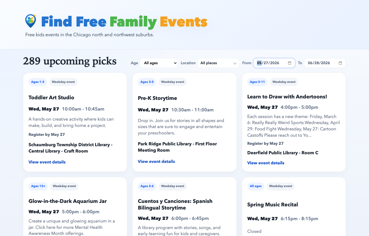Find Free Family Events website
